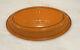 Le Creuset Orange #28 Scrolled Edge Oval Roasting Pan Baking Vintage Excellent