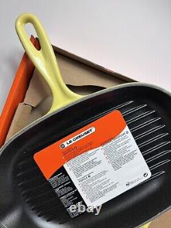 Le Creuset Oval 32 CM Yellow Cast Iron Grille Grill Skillet Pan New in Box