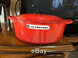 Le Creuset Oval Cast Iron French Oven 8qt #33 Chili Red (No Factory Box)