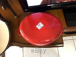 Le Creuset Oval Cast Iron French Oven 8qt #33 Chili Red (No Factory Box)