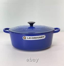 Le Creuset Oval Cocotte 25cm 3.5qt Cobalt Blue Casserole Cast Iron