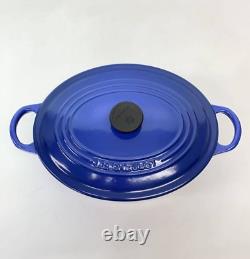 Le Creuset Oval Cocotte 25cm 3.5qt Cobalt Blue Casserole Cast Iron