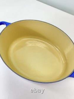 Le Creuset Oval Cocotte 25cm 3.5qt Cobalt Blue Casserole Cast Iron