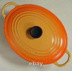 Le Creuset Oval Cocotte 25cm 3.5qt Orange Gradation Casserole Cast Iron