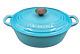 Le Creuset Oval Dutch Oven 2.6L 2.75qt 23cm Caribbean Blue Cast Iron France EUC