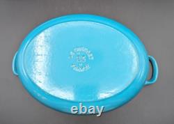 Le Creuset Oval Dutch Oven 2.6L 2.75qt 23cm Caribbean Blue Cast Iron France EUC