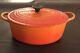 Le Creuset Oval Dutch Oven 2.6L 2.75qt 23cm Orange Flame Enamel Cast Iron FRANCE