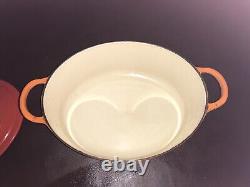 Le Creuset Oval Dutch Oven 2.6L 2.75qt 23cm Orange Flame Enamel Cast Iron FRANCE