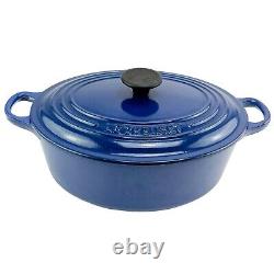 Le Creuset Oval Dutch Oven #23 Blue Enamel Cast Iron France 2.6L 2.75qt Kitchen