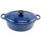 Le Creuset Oval Dutch Oven #23 Blue Enamel Cast Iron France 2.6L 2.75qt Kitchen