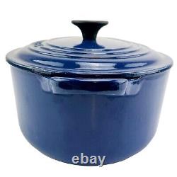 Le Creuset Oval Dutch Oven #23 Blue Enamel Cast Iron France 2.6L 2.75qt Kitchen