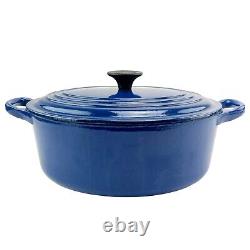 Le Creuset Oval Dutch Oven #23 Blue Enamel Cast Iron France 2.6L 2.75qt Kitchen