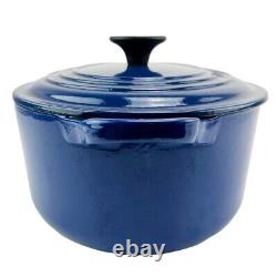 Le Creuset Oval Dutch Oven #23 Blue Enamel Cast Iron France 2.6L 2.75qt Kitchen