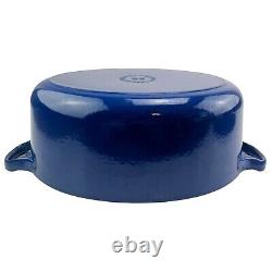 Le Creuset Oval Dutch Oven #23 Blue Enamel Cast Iron France 2.6L 2.75qt Kitchen