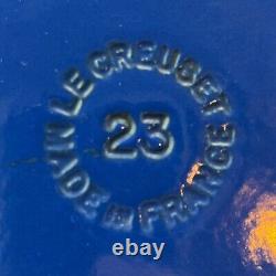 Le Creuset Oval Dutch Oven #23 Blue Enamel Cast Iron France 2.6L 2.75qt Kitchen