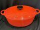 Le Creuset Oval Dutch Oven Red Enamel Cast Iron #29 France w Lid