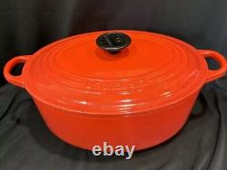 Le Creuset Oval Dutch Oven Red Enamel Cast Iron #29 France w Lid