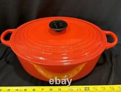 Le Creuset Oval Dutch Oven Red Enamel Cast Iron #29 France w Lid