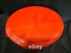 Le Creuset Oval Dutch Oven Red Enamel Cast Iron #29 France w Lid