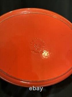 Le Creuset Oval Dutch Oven Red Enamel Cast Iron #29 France w Lid