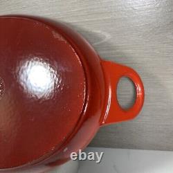 Le Creuset Oval Griddle 29cm 11-3/8 Red Cerise Enamel Cast Iron FRANCE EUC