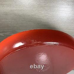 Le Creuset Oval Griddle 29cm 11-3/8 Red Cerise Enamel Cast Iron FRANCE EUC