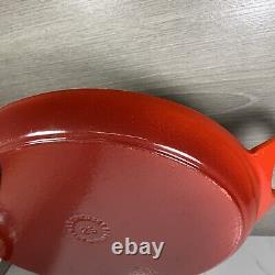 Le Creuset Oval Griddle 29cm 11-3/8 Red Cerise Enamel Cast Iron FRANCE EUC