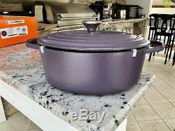 Le Creuset RARE Amethyst/Ametist 6.75qt Oval Dutch Oven With Stainless Steel Knob