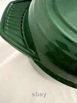 Le Creuset Rare Green #27 4.25 Quart Covered Cast Iron Dutch Oven Roaster 4.2 L