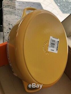 Le Creuset Rare HONEY Signature 3.5qt Oval Cast Iron Dutch Oven Casserole! New