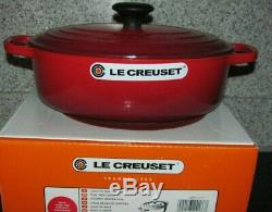 Le Creuset Red 3-1/2 Qt (3.4L) Wide Oval Dutch Oven-#27 NEW