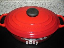 Le Creuset Red 3-1/2 Qt (3.4L) Wide Oval Dutch Oven-#27 NEW