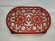 Le Creuset Red Enameled Cast Iron 10.5 Oval Trivet Made in France Footed