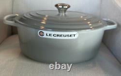 Le Creuset SIGNATURE OVAL DUTCH OVEN 6.75 Qt. 6 3/4 French Grey New