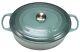 Le Creuset Sea Salt Enameled No 35 Cast Iron Oval Roaster Excel Condition