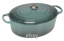 Le Creuset Sea Salt Enameled No 35 Cast Iron Oval Roaster Excel Condition