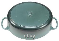 Le Creuset Sea Salt Enameled No 35 Cast Iron Oval Roaster Excel Condition