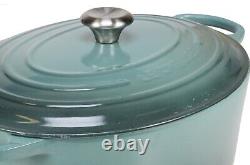 Le Creuset Sea Salt Enameled No 35 Cast Iron Oval Roaster Excel Condition