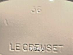 Le Creuset Set Of 3, White Enamel Cast Iron Baking Pans 32,36,40 Vintage