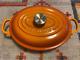 Le Creuset Shallow Casserole Oval 21cm Marronnier Cast Iron