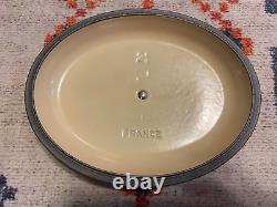 Le Creuset Shallow Casserole Oval 21cm Marronnier Cast Iron