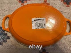 Le Creuset Shallow Casserole Oval 21cm Marronnier Cast Iron