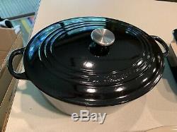 Le Creuset Shiny Black Onyx 6.75 Quart Oval Dutch Oven Pick Up Only