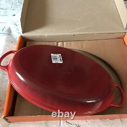 Le Creuset Signature 3 QT Cherry Red Enameled Cast Iron Oval Baker NEW