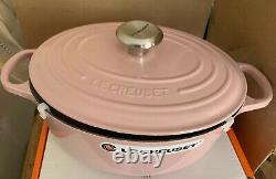 Le Creuset Signature Cast Iron 27cm Oval Casserole Chiffon Pink (NO BOX)