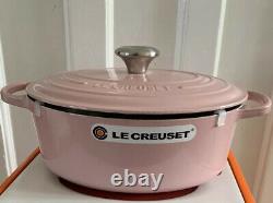 Le Creuset Signature Cast Iron 27cm Oval Casserole Chiffon Pink (NO BOX)