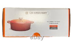 Le Creuset Signature Cast Iron 6.75 Quart Oval Dutch Oven, Cerise Red NEW