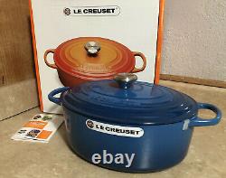 Le Creuset Signature Cast Iron 6.75 Quart Oval Dutch Oven, Marseille NEW