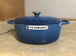 Le Creuset Signature Cast Iron 6.75 Quart Oval Dutch Oven, Marseille NEW