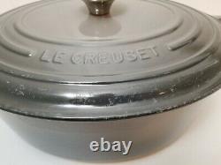 Le Creuset Signature Cast Iron 8 Qt Oval Dutch Oven 33cm 13 Flint Oyster READ